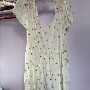 Floral Embroidered Cream spring top